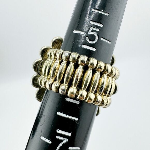 Vintage Orange Flower Daisy Statement Ring Retro Playful Bold Floral - Picture 8 of 9